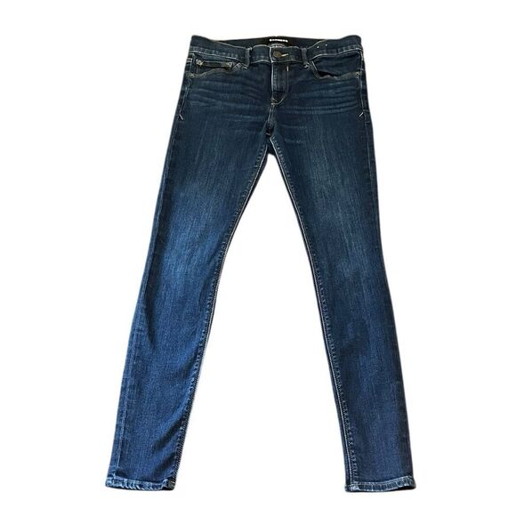 Express Women’s Mid Rise Medium Wash Denim Legging Blue Jeans, Size 8R - Picture 1 of 11